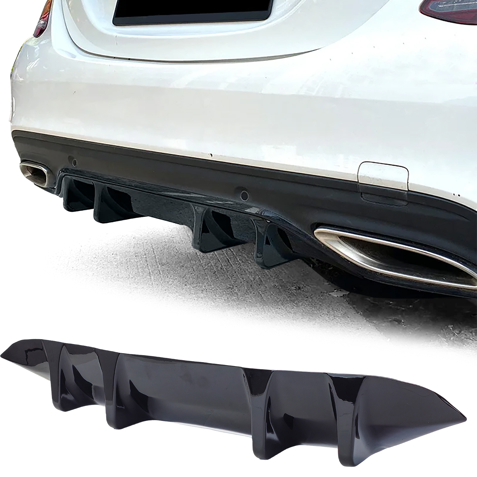 Achterbumper Diffusor Mercedes W205 C-Klasse AMG-Line