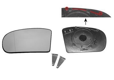 spiegelglas, verwarmd, rechts Mercedes E klasse, W211, 2002-2006