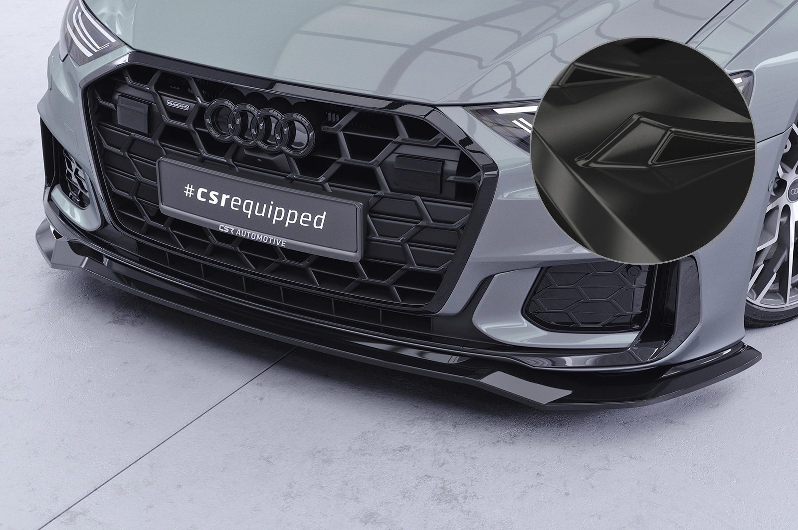 VoorspoilerAudi A6 / S6 C8 glans zwart