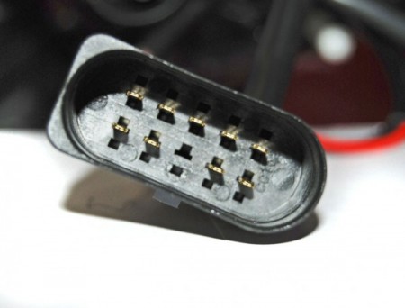Koplampen Audi TT 8N Devil Eyes DRL look zwart 9 pin