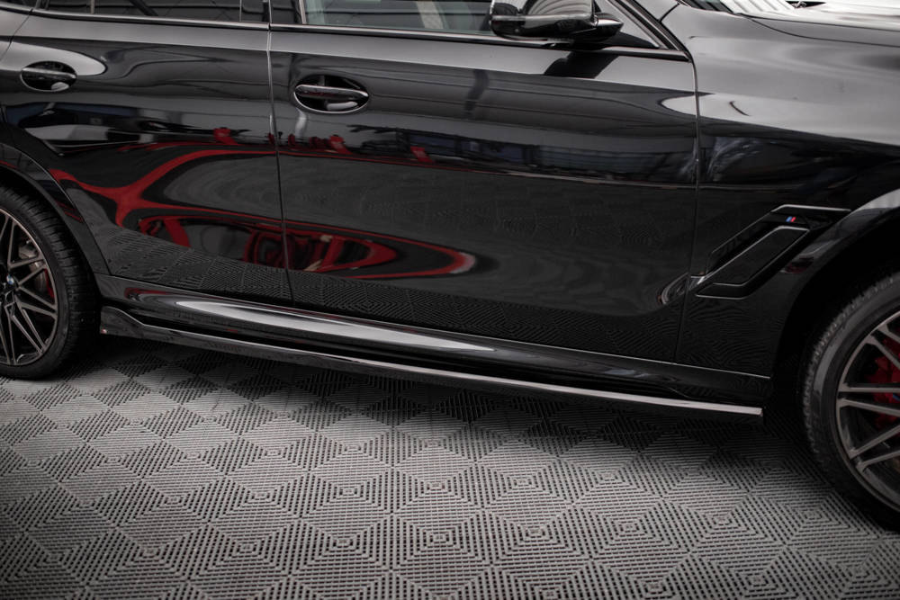 Zijskirts BMW X6 M F96 Maxton Glans Zwart