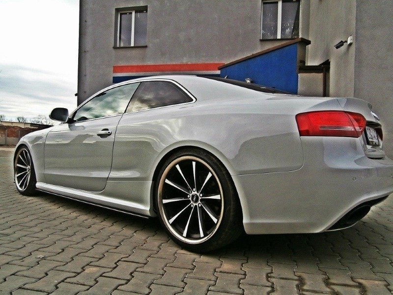 Zijskirts Diffusers Audi RS5 8T /  8T FL Glanzend Zwart