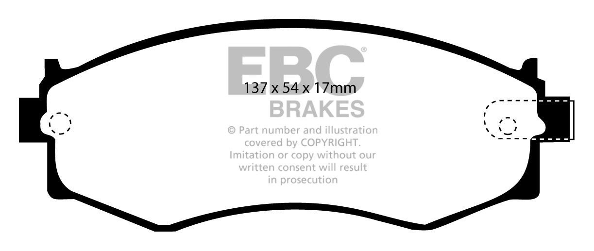 EBC Brakes HYUNDAI Sonata 1.8 88-94 Remblokken voorzijde greenst
