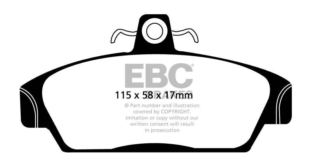 EBC Brakes MG TF 1.6 (115) 2002-2005 Remblokken voorzijde greens