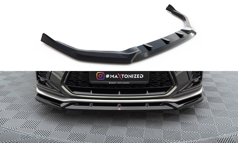 Voorspoiler V.2 Lexus NX F-Sport Maxton Glans Zwart