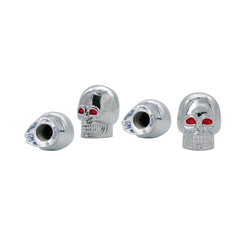 Simoni Racing Ventielkapjes Skeletor - Chroom - 4 stuks