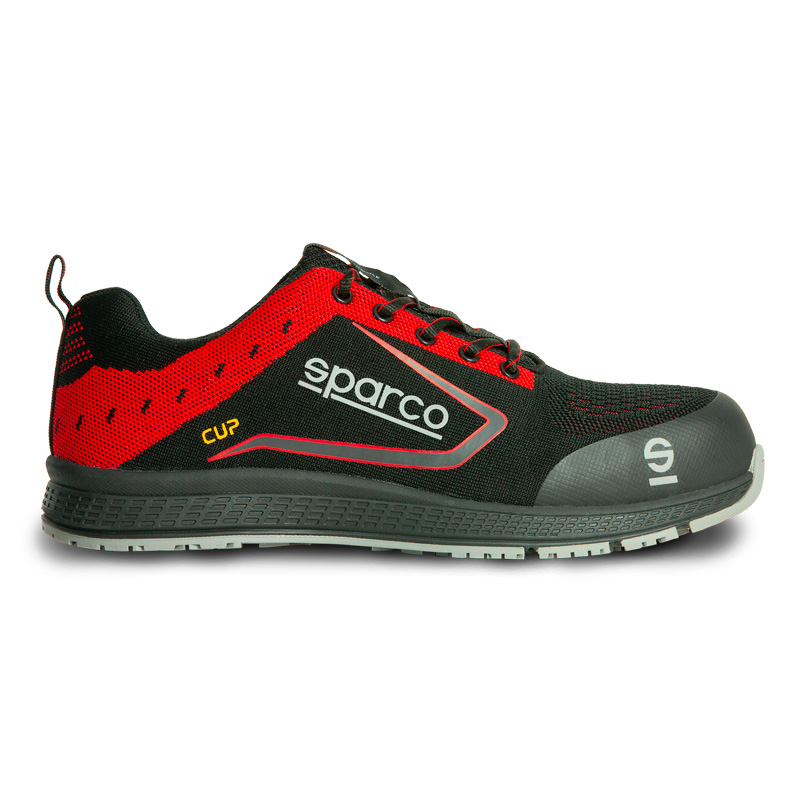 Sparco Lichtgewicht Werkschoenen Cup S1P Albert Zwart/Rood Maat 35