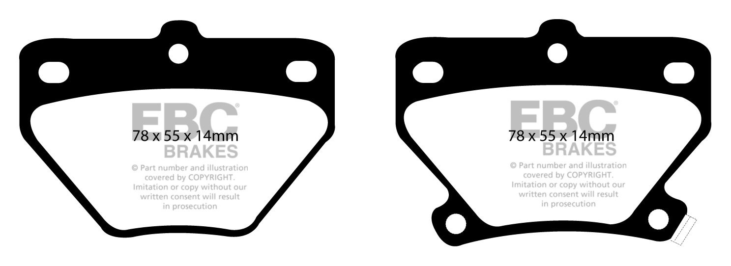 EBC Brakes TOYOTA Celica 1.8 (140) (ZZT230) 2002-2006 Remblokken