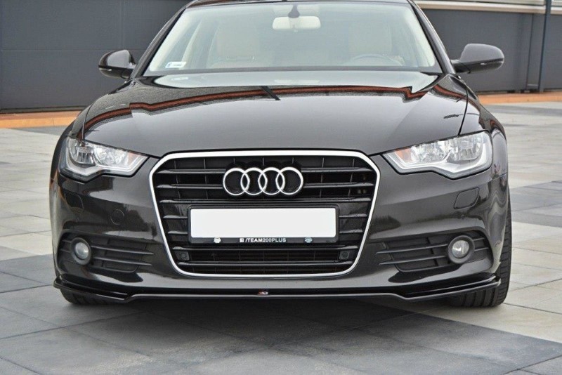 Voorspoiler Audi A6 C7 Glanzend Zwart