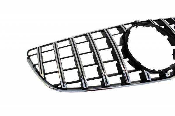 Grill Mercedes C207 W207 A207 Facelift (2013-2017) Coupe Cabrio GTR Look Glans Zwart/Chroom