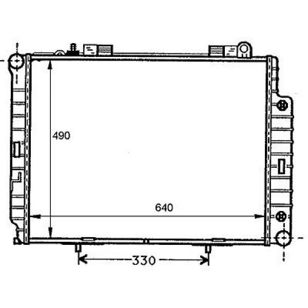 Radiator DB W 210 95-99 640x490 E290 TD +/-AC