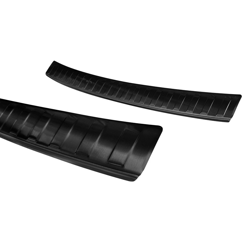 Zwart RVS Achterbumperprotector  Hyundai i10 HB 5-deurs 2019- 'Ribs'