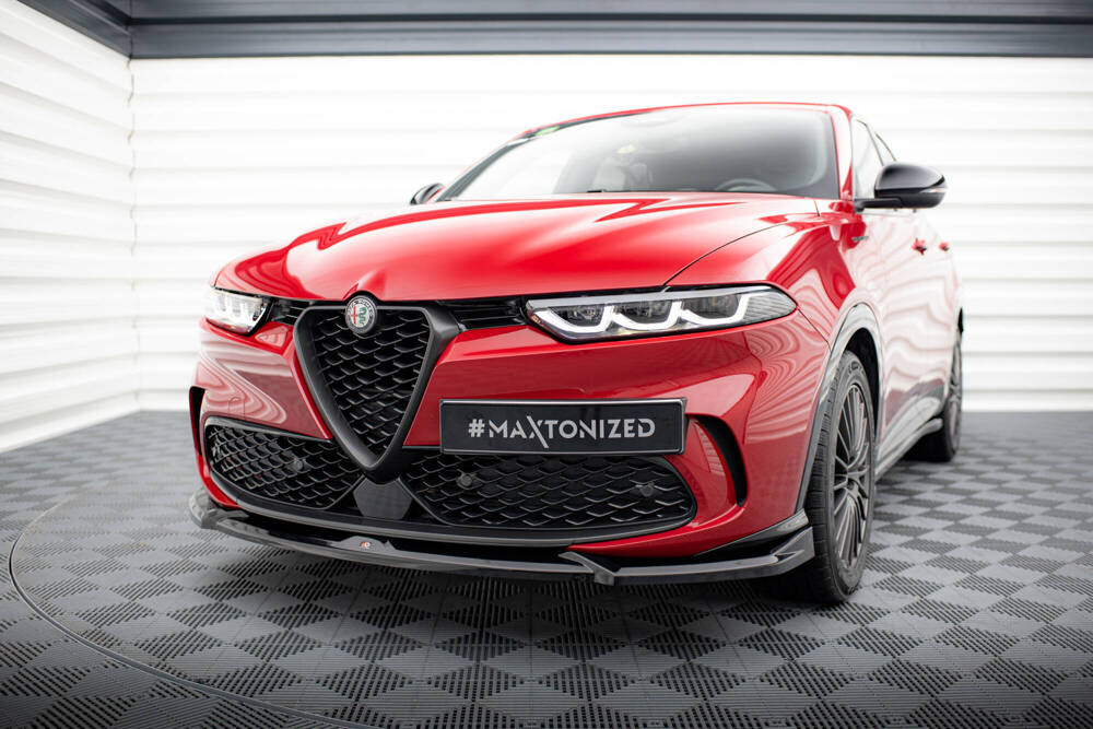 Voorspoiler V.1 Alfa Romeo Tonale Maxton Glans Zwart
