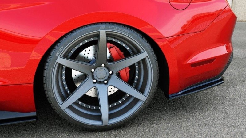 Achterzij Spoilers Ford Mustang Mk6 Glanzend Zwart