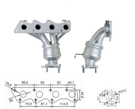 Seat CORDOBA 1.0i 999 cc 37 Kw / 50 cv ANV / AUC Magnaflow CAT B
