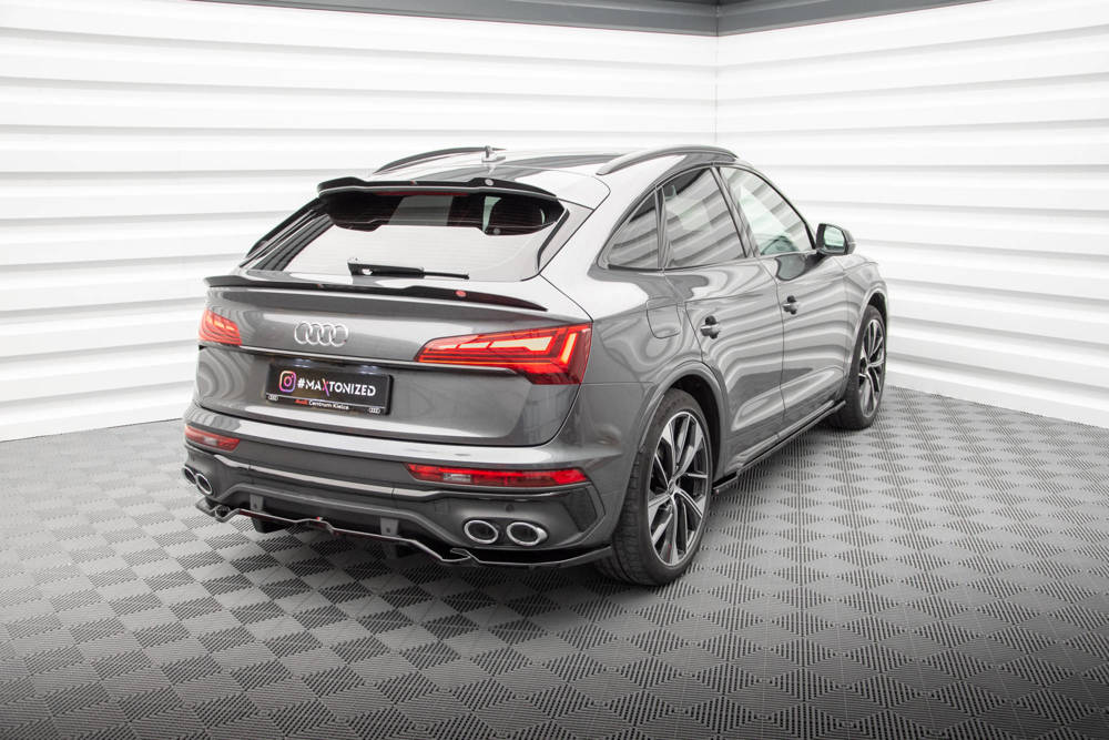 Spoiler Audi Q5 S-Line & SQ5 Sportback Facelift 2020 - Maxton Glans Zwart
