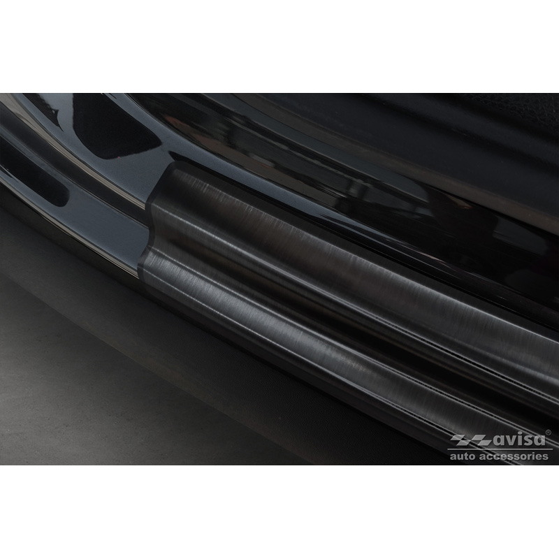 Zwart RVS Achterbumperprotector  Mercedes EQC (N293) 2019- 'Ribs'