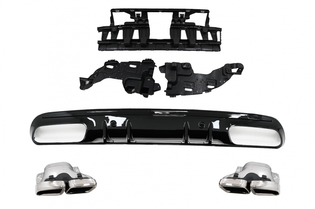 Diffuser Mercedes C-Klasse W205 14-20 Chroom AMG Look