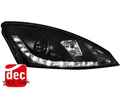 Koplampen Ford Focus 98-01 Devil Eyes DRL look 2 zwart