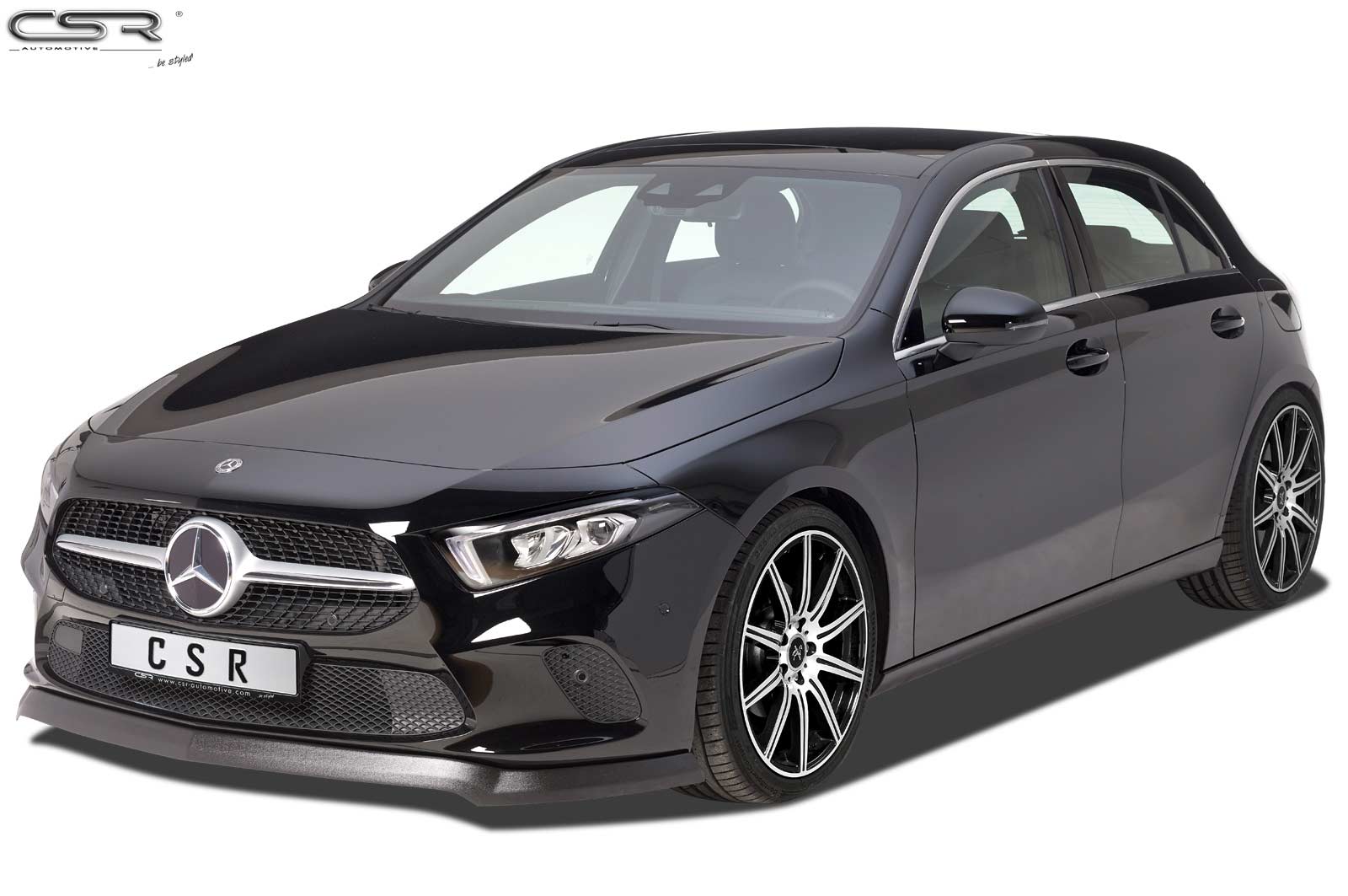 Voorspoiler Mercedes A-Klasse W177 Glans Zwart