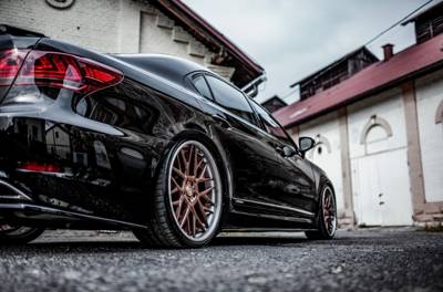Zijskirts Lexus LS Long Mk4 Facelift Glans Zwart