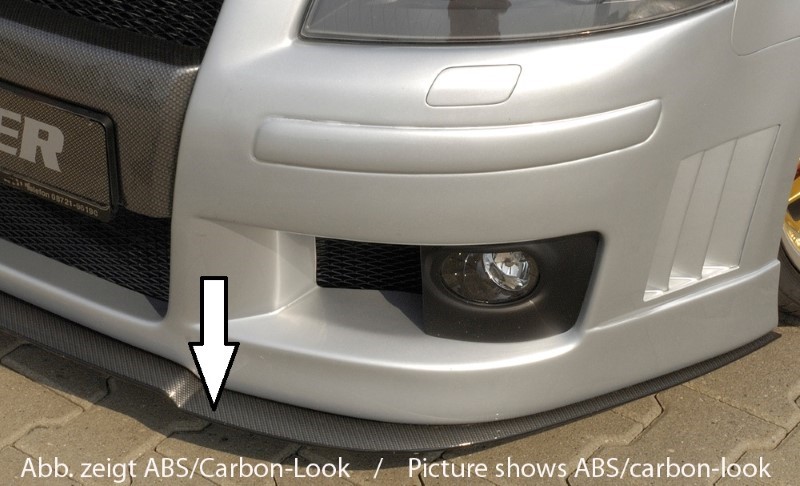 Spoilerzwaard voor voorspoiler Audi A3 8P ABS Rieger