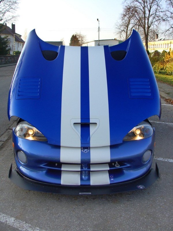 Voorspoiler Dodge Viper GTS Racing Glanzend Zwart
