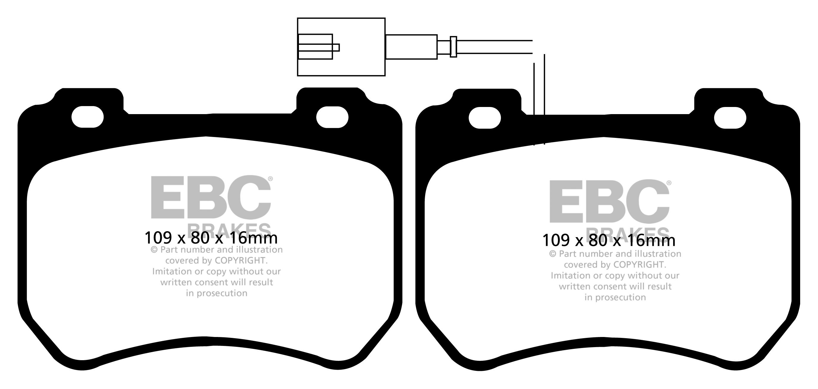 EBC Brakes ALFA ROMEO Spider 2.2 2008-2010 Remblokken voorzijde