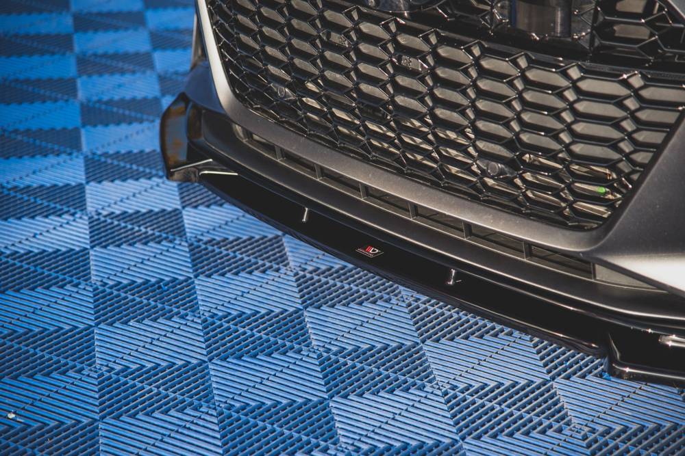 Voorspoiler V.1 Audi RS6 / RS7 C8 Maxton Glanzend Zwart