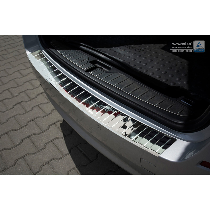 Chroom RVS Achterbumperprotector  BMW 5-Serie F11 Touring (incl. M-pakket) 2010- 'Ribs'