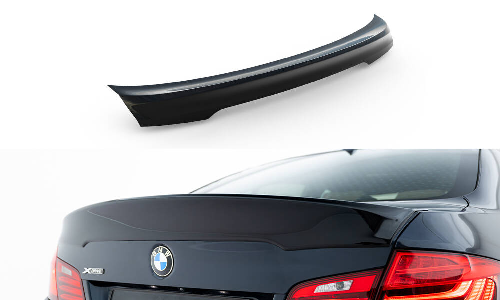 Spoiler CSL Look BMW 5 Sedan F10 / F10 Facelift Maxton Glanzend zwart