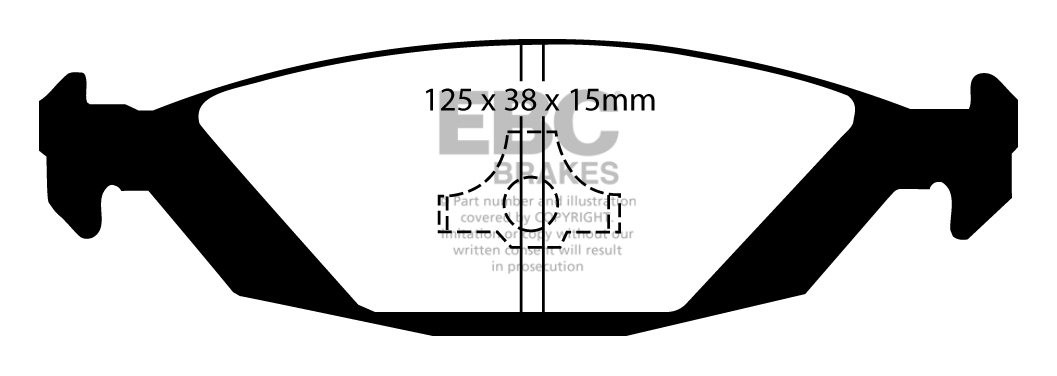 EBC Brakes SAAB 9000 2.0 Turbo 94-97 Remblokken achterzijde gree