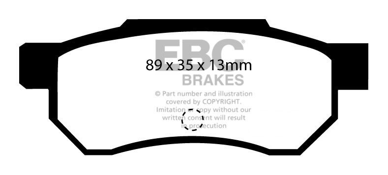 EBC Brakes MG ZS 1.8 2001-2005 Remblokken achterzijde