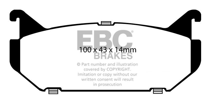 EBC Brakes Mazda Xedos 6 1.6 93-97 Remblokken achterzijde