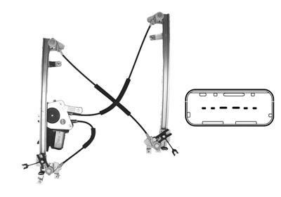 raammechanisme, 4/5 drs, incl motor, voor, comfort, rechts Renau