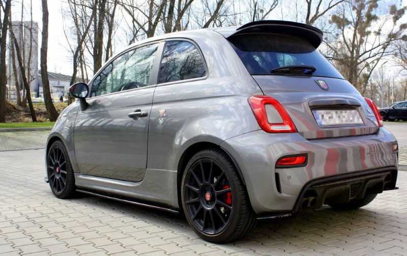 Zijskirts Diffusers Fiat 500 Abarth Facelift MK1 Glanzend Zwart