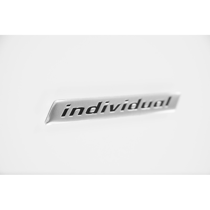 Aluminium Embleem/Logo - INDIVIDUAL - 11,8x1,4cm
