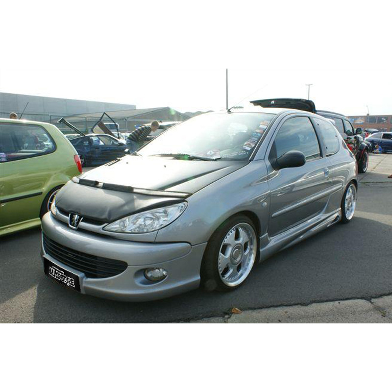 Motorkapsteenslaghoes  Peugeot 206 1999-2005 zwart
