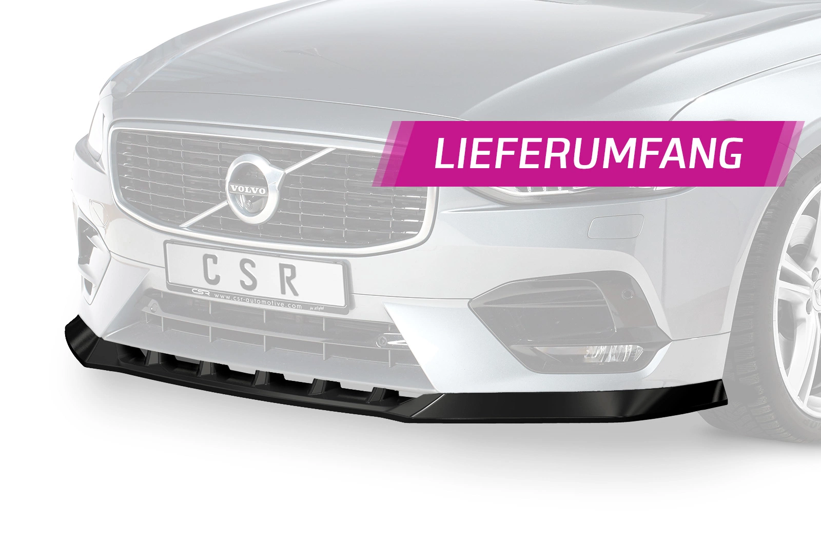 Voorspoiler Volvo S90 Glans Zwart 2016-02/2020 – CSR Automotive