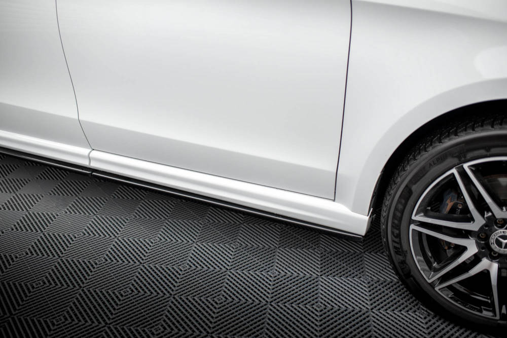 Zijskirts Mercedes-Benz V-Class Extra Long AMG-Line W447 Facelift 2019 - Maxton Glans Zwart