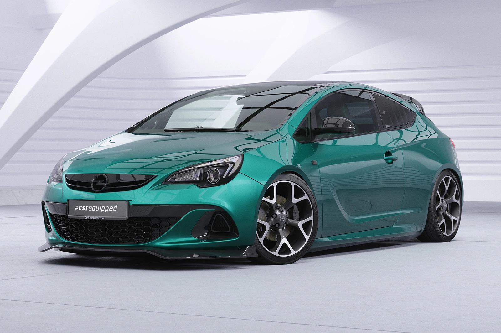 Voorspoiler Opel Astra J OPC glans zwart