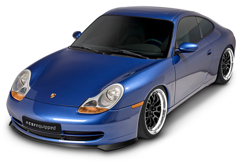 Voorspoiler Porsche 911/996 CSR glans Zwart