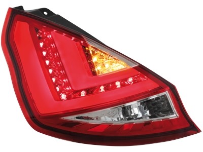 Achterlichten Ford Fiesta LED rood/chroom 08-