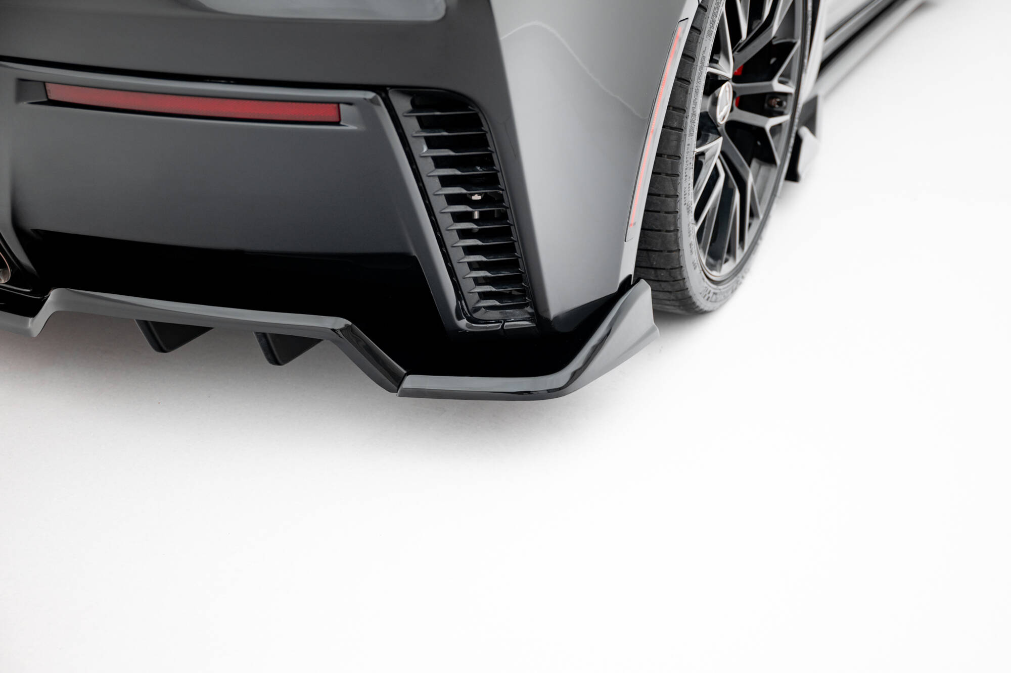 Achter Diffuser + Achterzij spoilers Chevrolet Corvette Z06 C7 Maxton Glans zwart