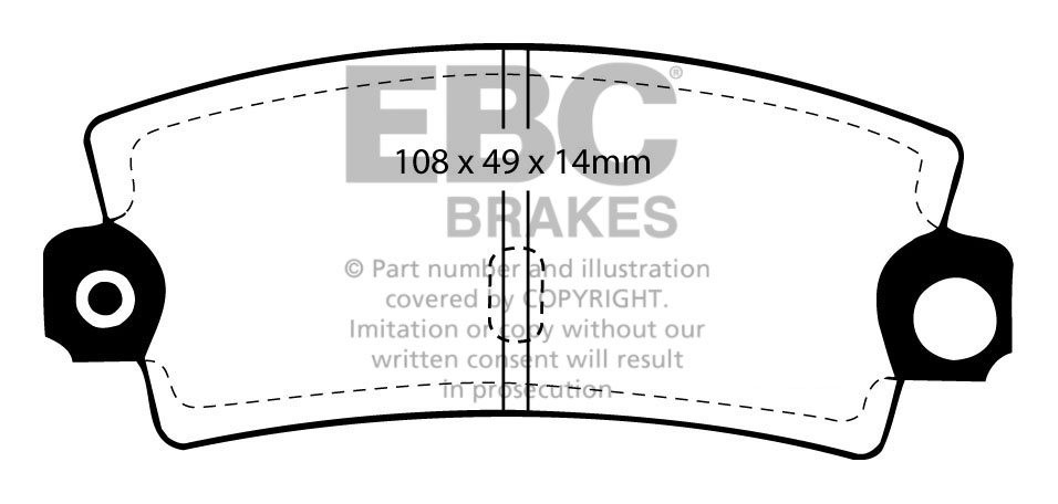 EBC Brakes RENAULT 21 2.0 Station 87-96 Remblokken achterzijde g