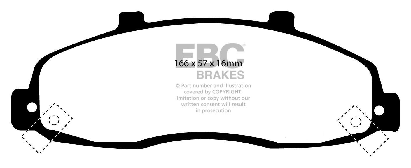 EBC Brakes LINCOLN Blackwood 5.4 2001-2003 Remblokken voorzijde