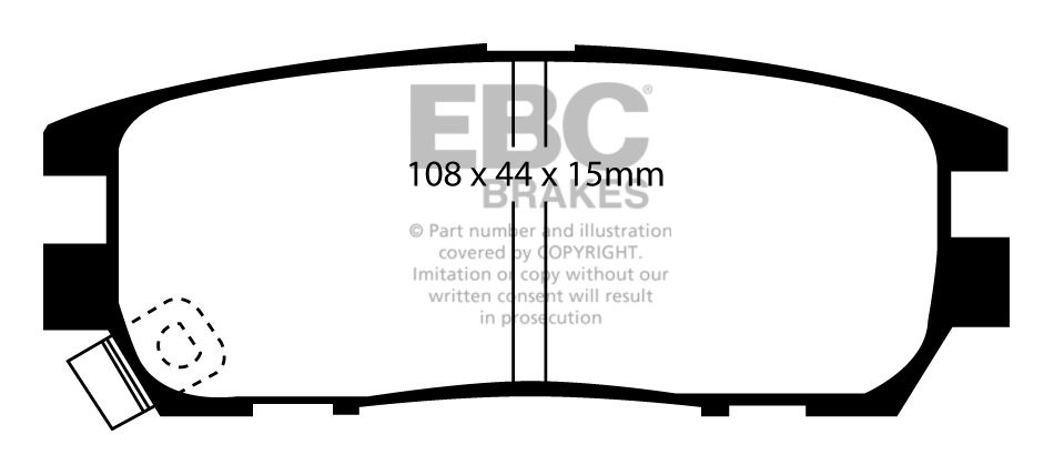 EBC Brakes MITSUBISHI Pajero 3.5 Evo (V55) 97-99 Remblokken acht