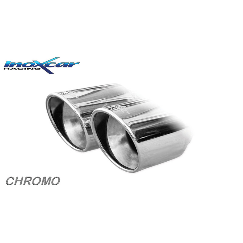 100% RVS Sportuitlaat  Seat Leon 5F 2.0 TDI FR 150pk 2014- 2x80mm X-Race