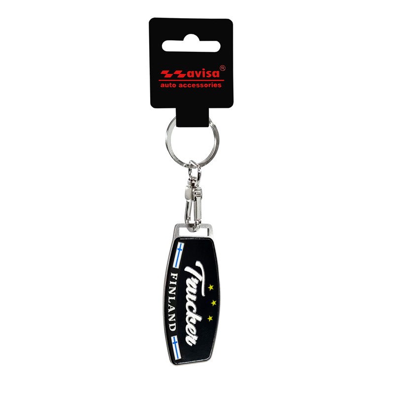 RVS sleutelhanger - Trucker/Finland
