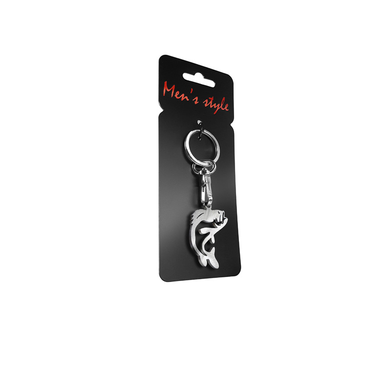 RVS sleutelhanger - 'Vis' (Zilver)